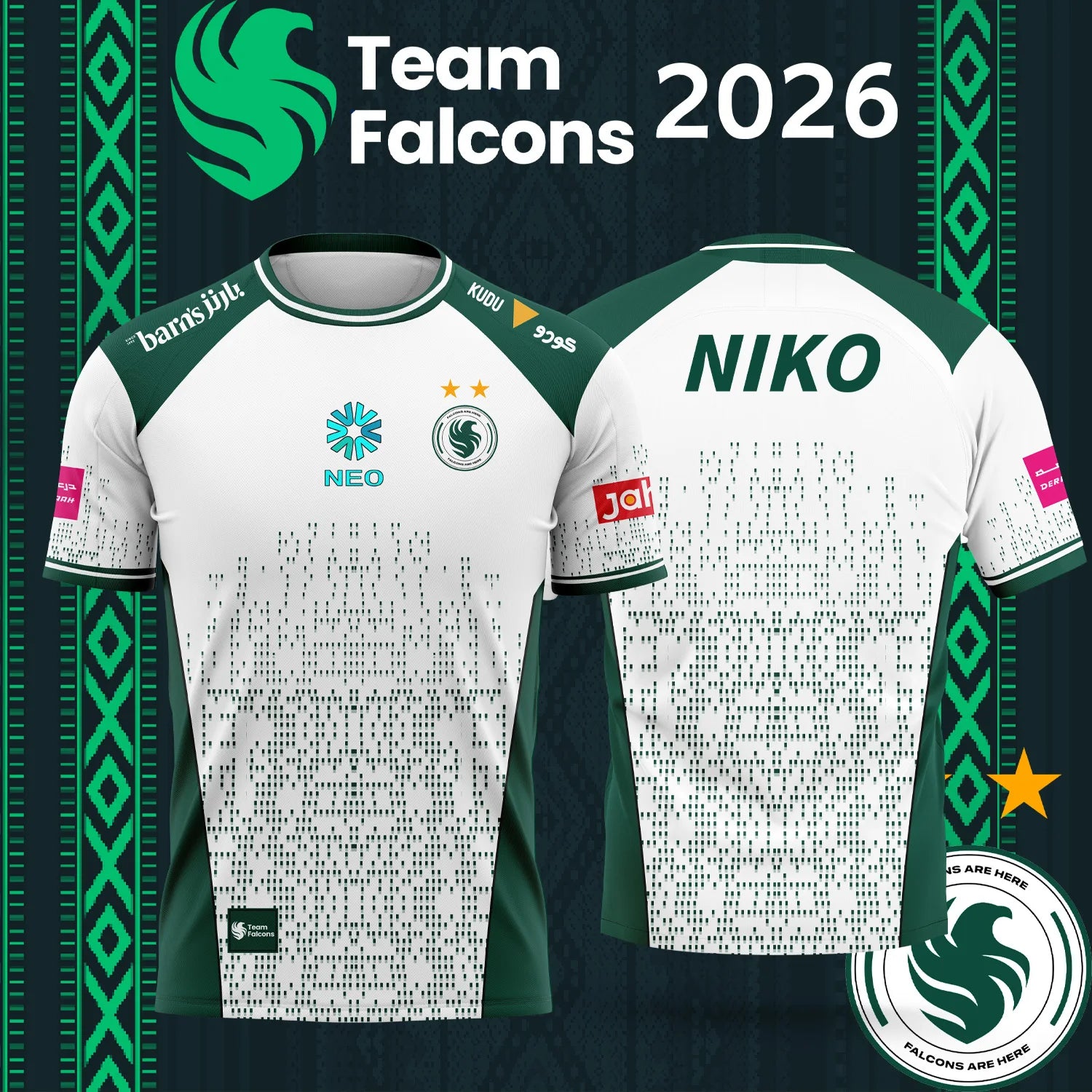 Esports Gaming T Shirt - Camisa de Esports NIKO Team Falcons