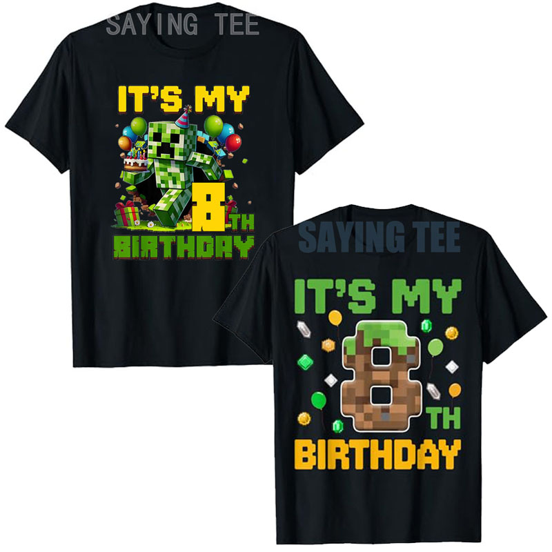 Esports Gaming Shirts - Aniversário menino é meu 8o aniversário