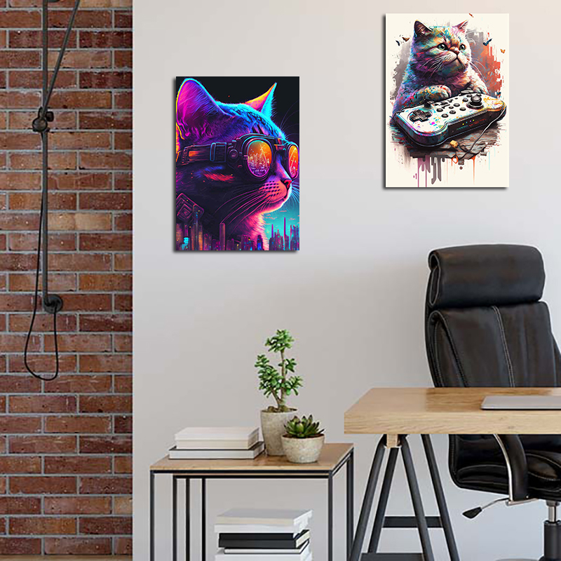 80s colorido punk neon gamer c - Esports Gaming Wallpaper avaliação e preço