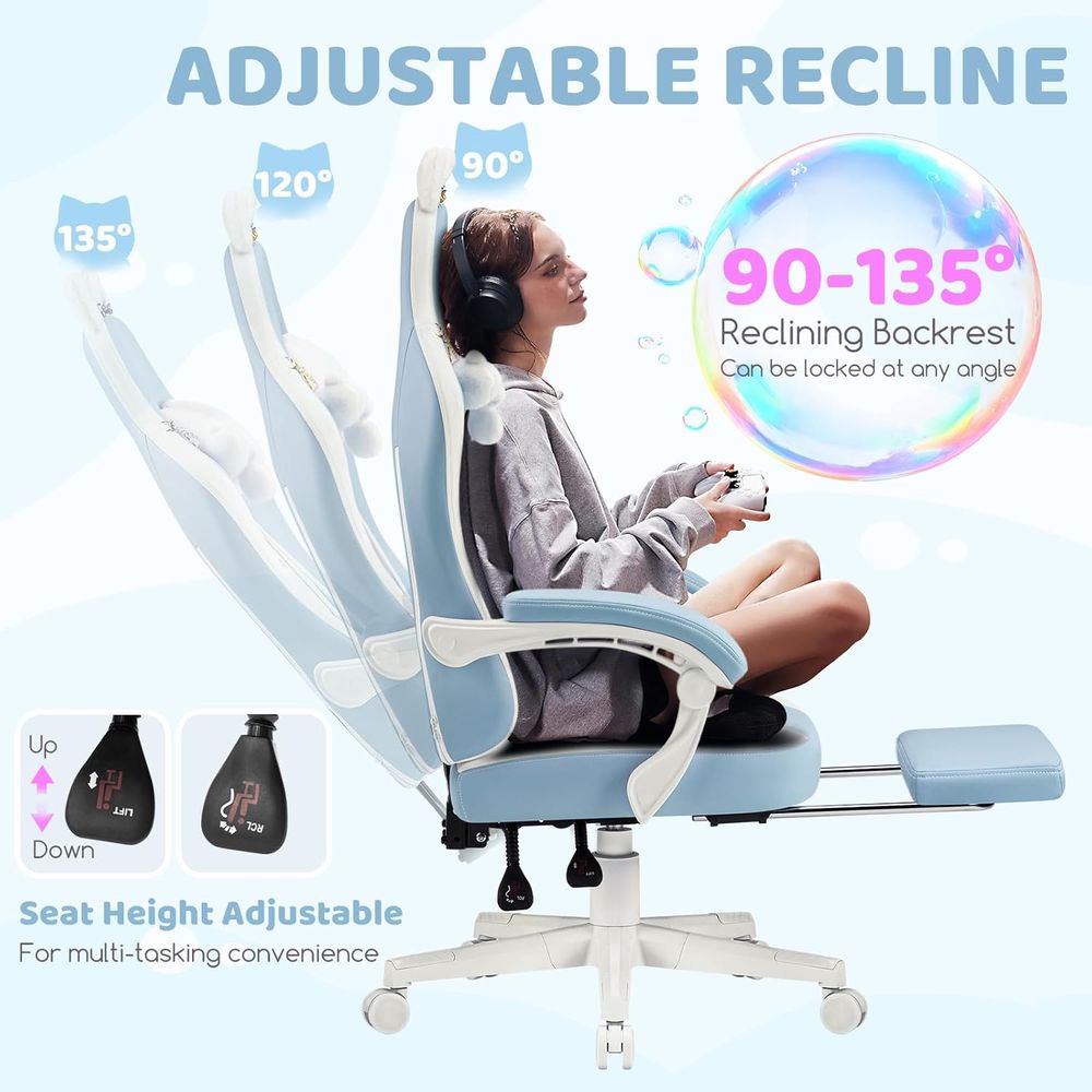 Cadeira de Jogos Ergonômica Az - Gaming & Esports District avaliação e preço