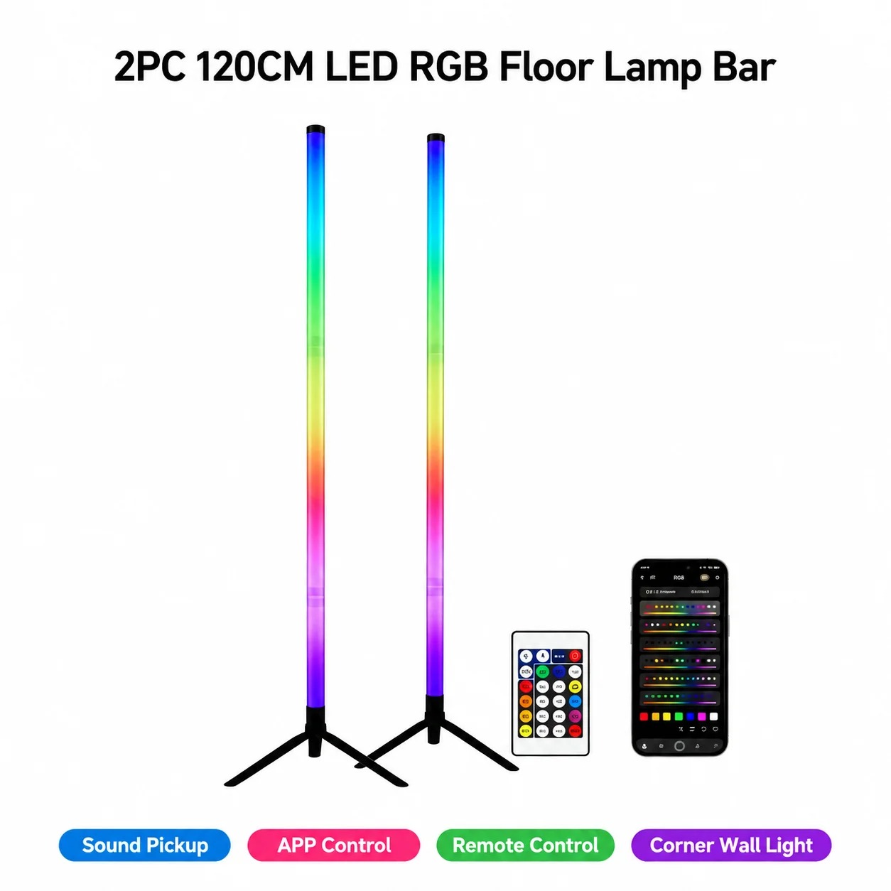 2PCS Luminária de Chão RGB de  - Esports In Gaming avaliação e preço