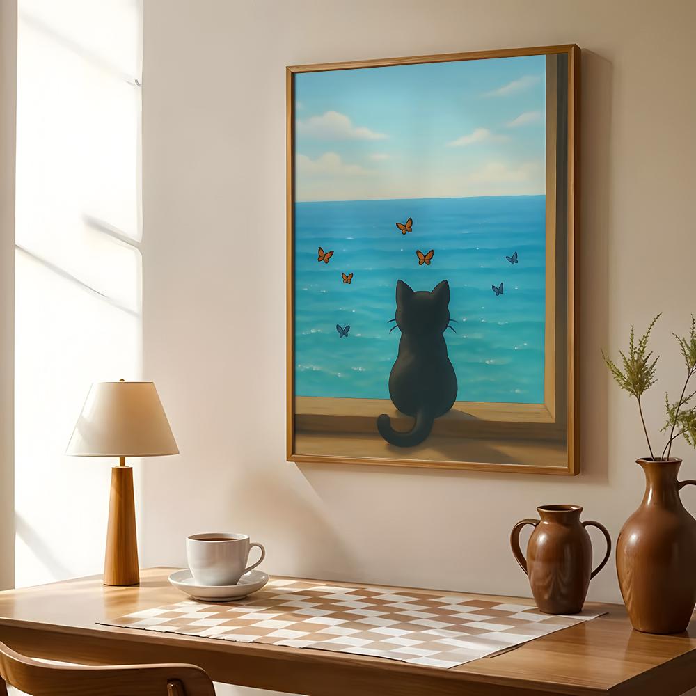 Pôster de Gato na Praia, Arte  - Esports Gaming Wallpaper avaliação e preço