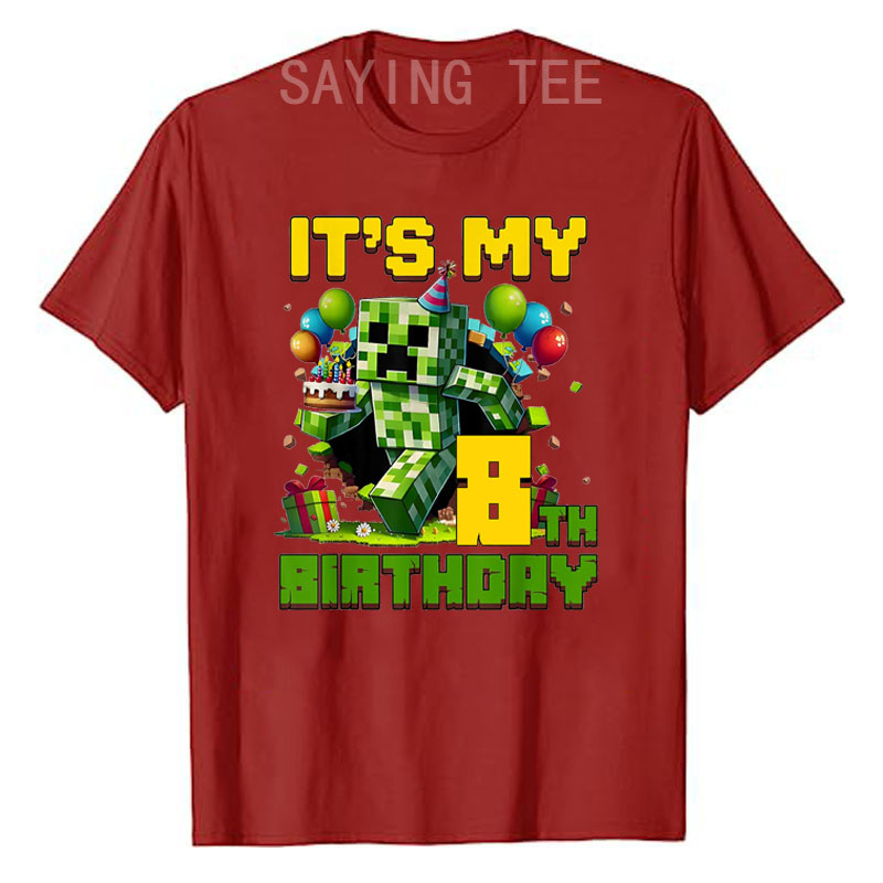 Aniversário menino é meu 8o an - Esports Gaming Shirts avaliação e preço